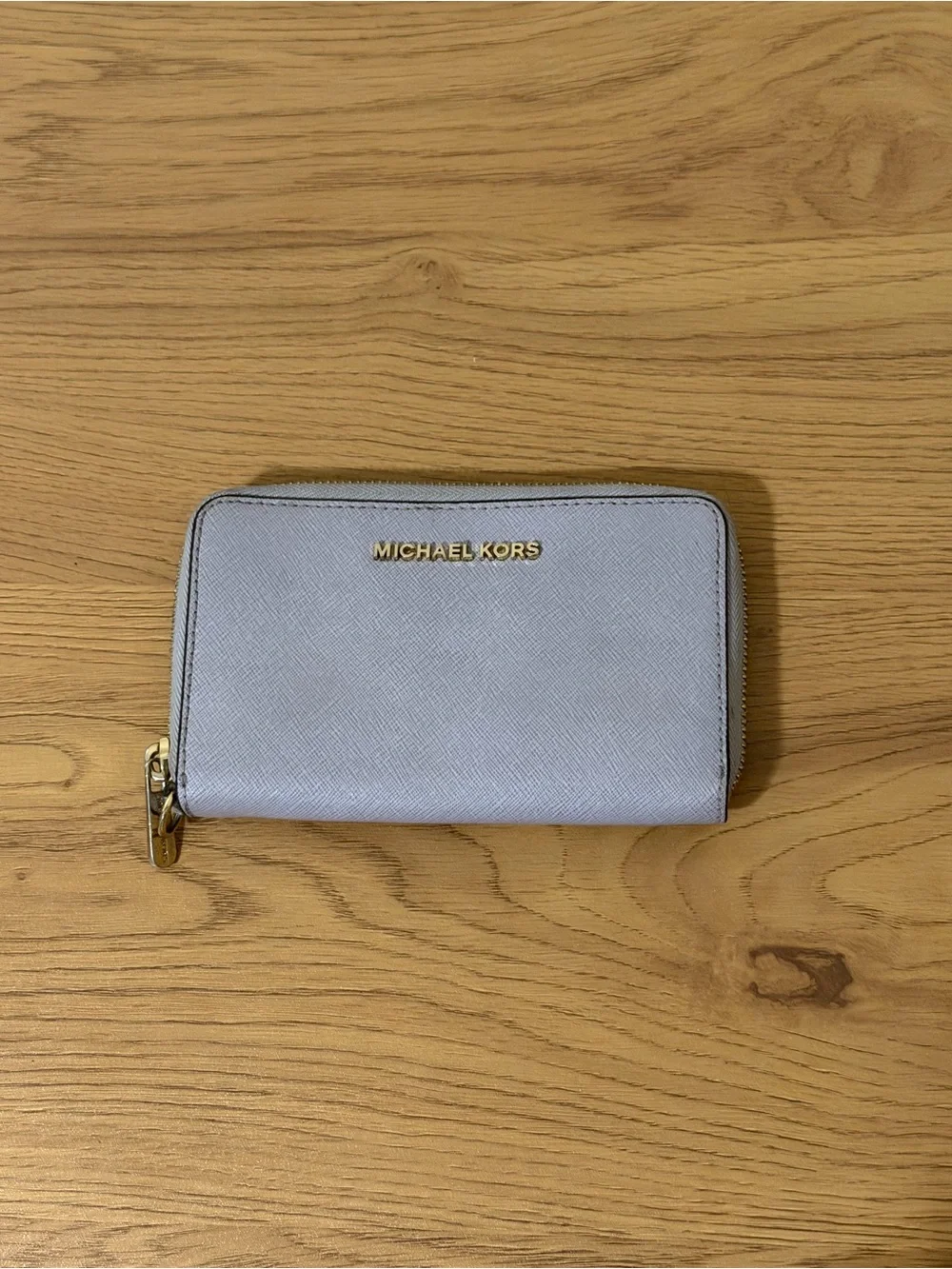 Michael Kors Light Lavender Saffiano Zip-Around Wallet